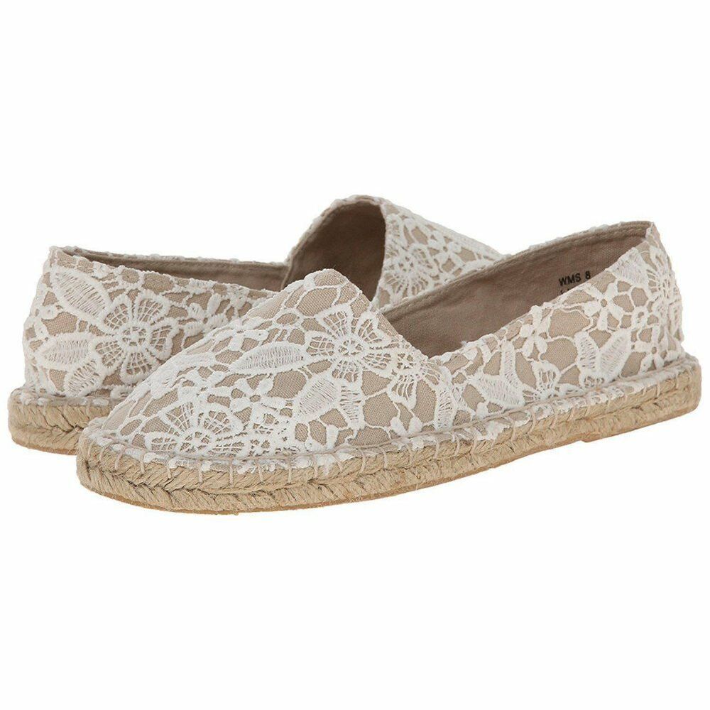 Wild Pair Shoes 6 M NEW White Lace Flats Slip On Comfort Sneaker Spring Summer - Picture 3 of 7